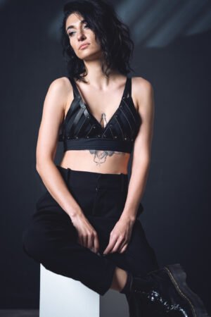 Natūralios odos rankų darbo kūno diržas THOUS – FancyFox.lt